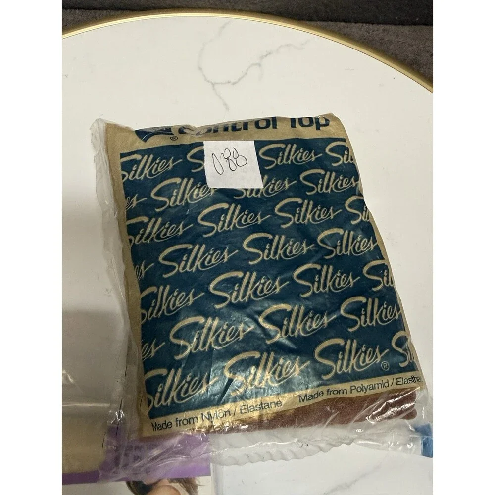Pantyhose Hosiery Multipack XL Set of 4 Nude Black Ivory Coffee Vintage Sheer